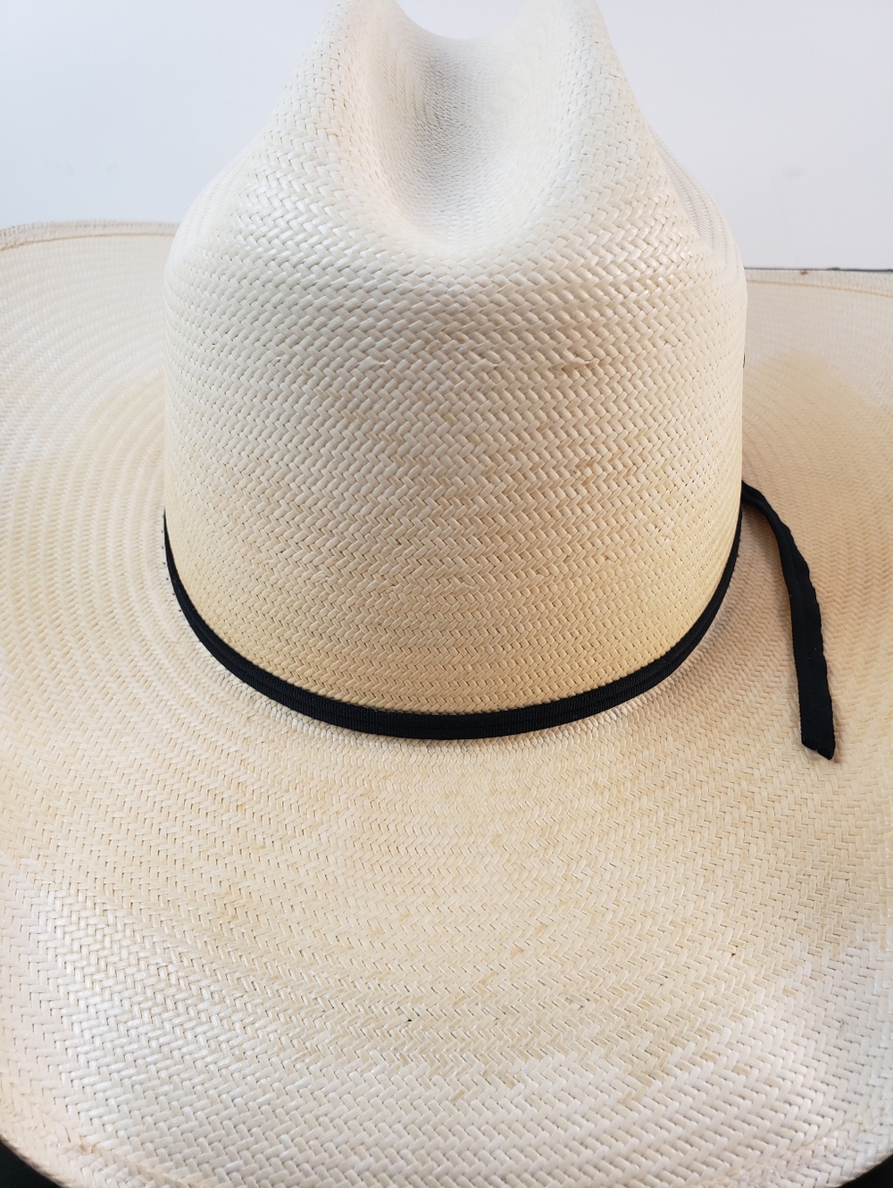 Resistol 10X Cattleman Genuine Shantung Straw Cowboy Hat in size 7-1/4 - Picture 14 of 16